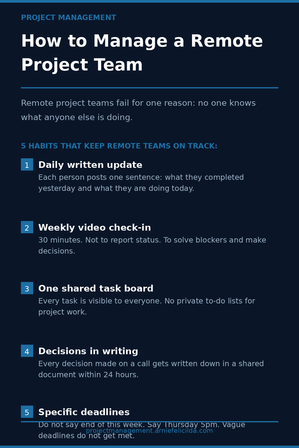 How to Manage a Remote Project Team