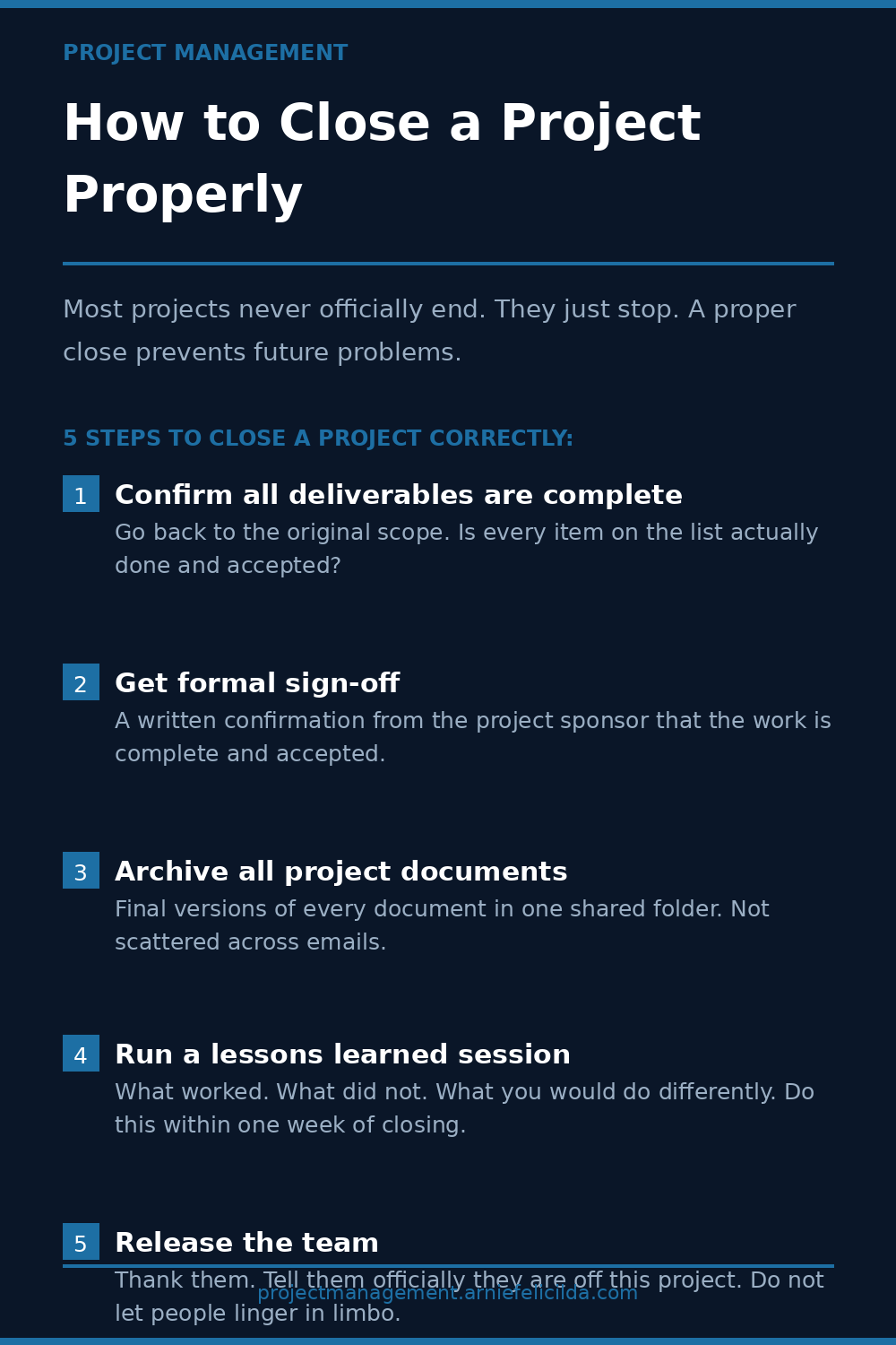 How to Close a Project Properly