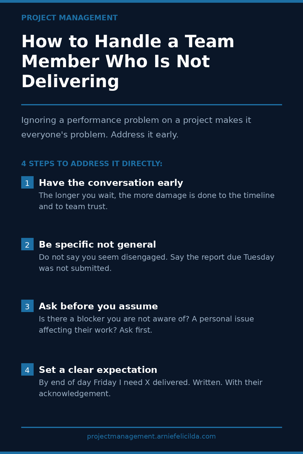 How to Handle a Team Member Who Is Not Delivering