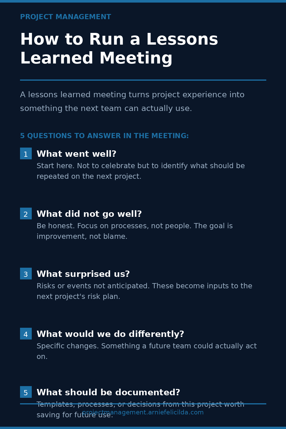 How to Run a Lessons Learned Meeting